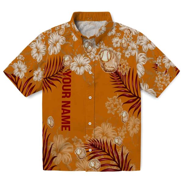 Custom Baseball Hibiscus Print Hawaiian Shirt Best selling