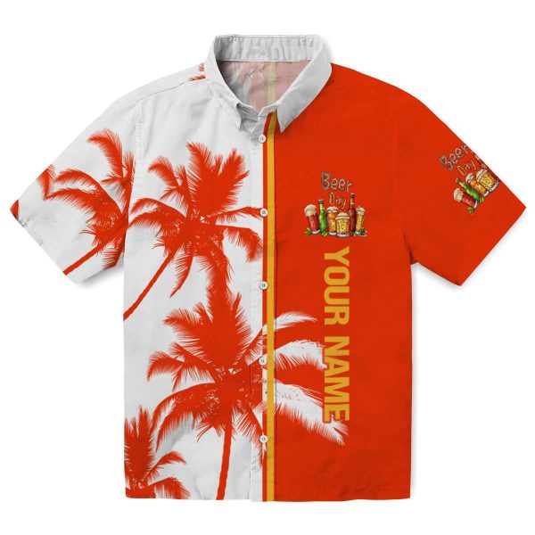 Custom Beer Palm Trees Hawaiian Shirt Best selling