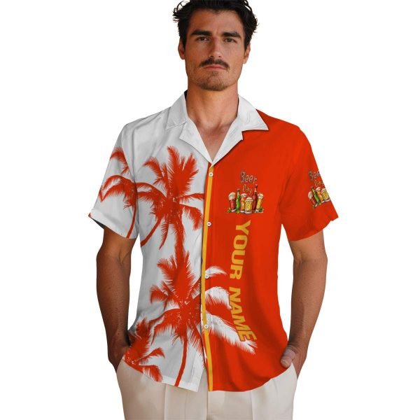 Custom Beer Palm Trees Hawaiian Shirt High quality