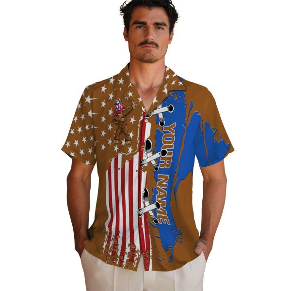 Custom Bigfoot Stitched Flag Hawaiian Shirt High quality