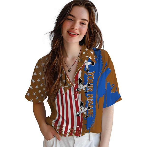 Custom Bigfoot Stitched Flag Hawaiian Shirt Trendy