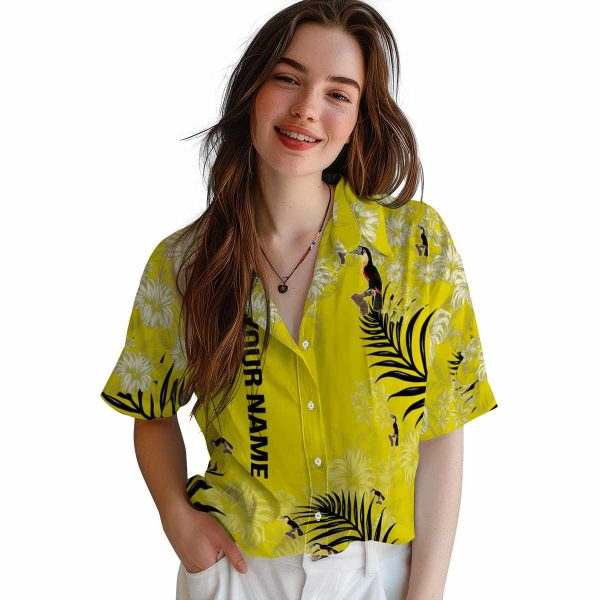 Custom Bird Hibiscus Print Hawaiian Shirt Trendy