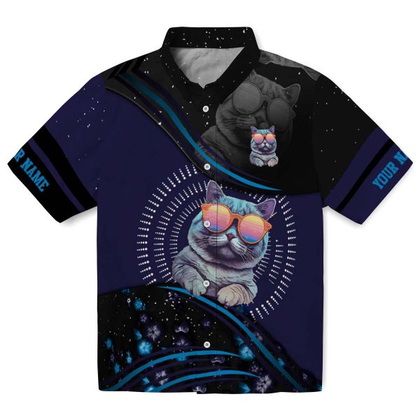 Custom Cat Abstract Waves Hawaiian Shirt Best selling