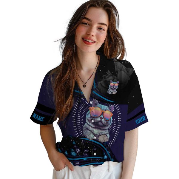 Custom Cat Abstract Waves Hawaiian Shirt Trendy