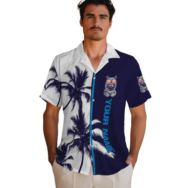 Custom Cat Palm Trees Hawaiian Shirt High quality