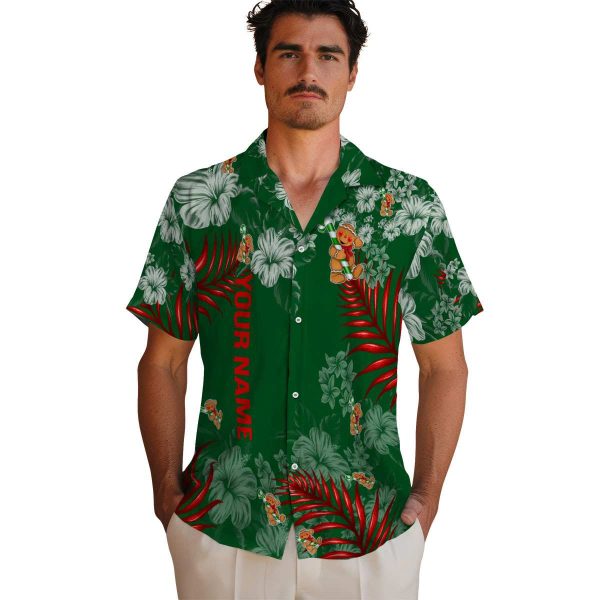 Custom Christmas Hibiscus Print Hawaiian Shirt High quality