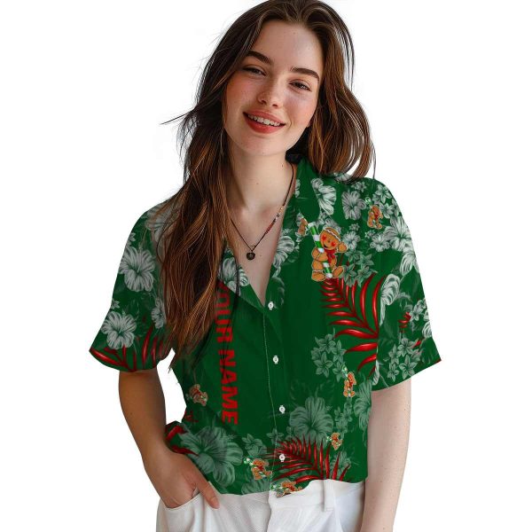 Custom Christmas Hibiscus Print Hawaiian Shirt Trendy