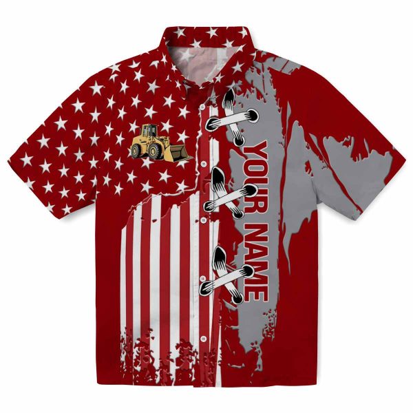 Custom Construction Stitched Flag Hawaiian Shirt Best selling