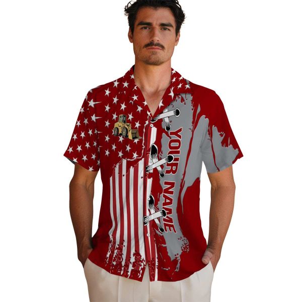 Custom Construction Stitched Flag Hawaiian Shirt High quality