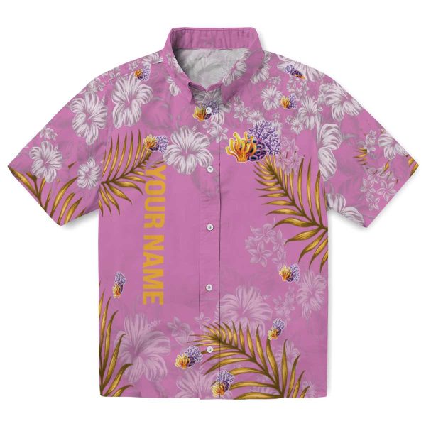 Custom Coral Hibiscus Print Hawaiian Shirt Best selling