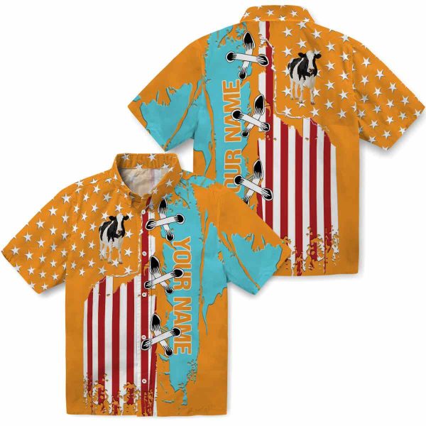 Custom Cow Stitched Flag Hawaiian Shirt Latest Model