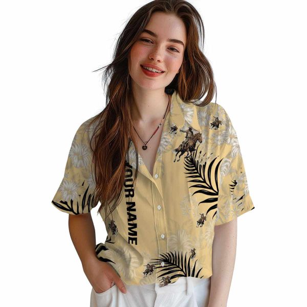 Custom Cowboy Hibiscus Print Hawaiian Shirt Trendy