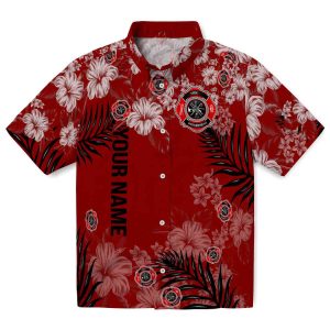 Custom Firefighter Hibiscus Print Hawaiian Shirt Best selling