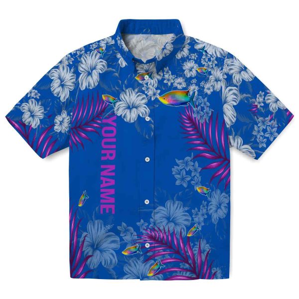 Custom Fish Hibiscus Print Hawaiian Shirt Best selling