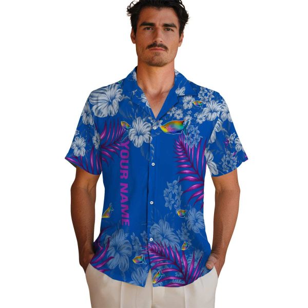 Custom Fish Hibiscus Print Hawaiian Shirt High quality