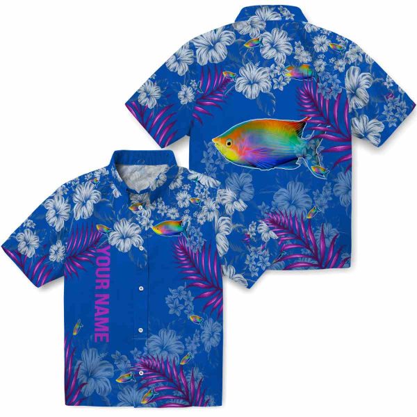 Custom Fish Hibiscus Print Hawaiian Shirt Latest Model