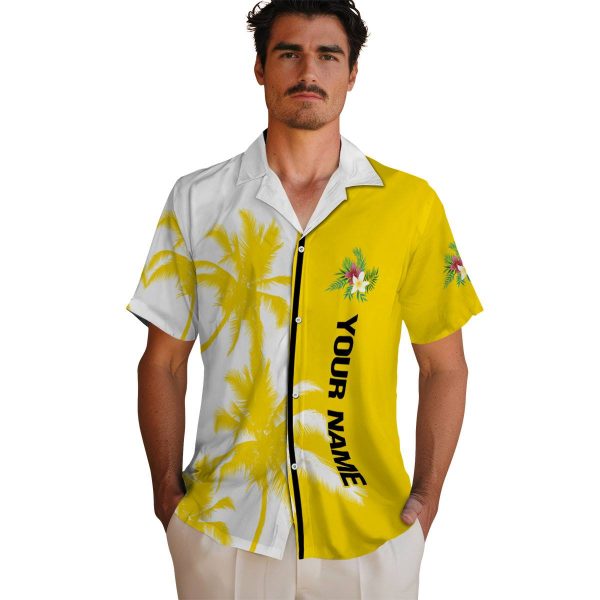 Custom Floral Palm Trees Hawaiian Shirt High quality