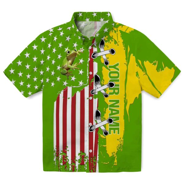 Custom Frog Stitched Flag Hawaiian Shirt Best selling