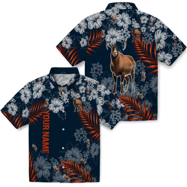 Custom Goat Hibiscus Print Hawaiian Shirt Latest Model