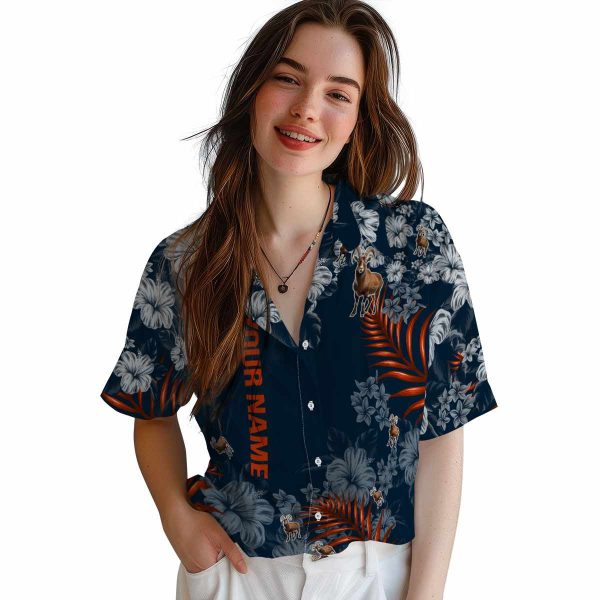 Custom Goat Hibiscus Print Hawaiian Shirt Trendy