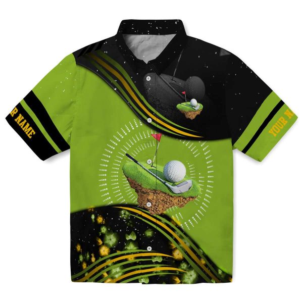 Custom Golf Abstract Waves Hawaiian Shirt Best selling