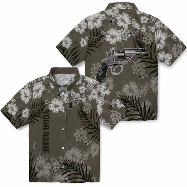 Custom Gun Hibiscus Print Hawaiian Shirt Latest Model