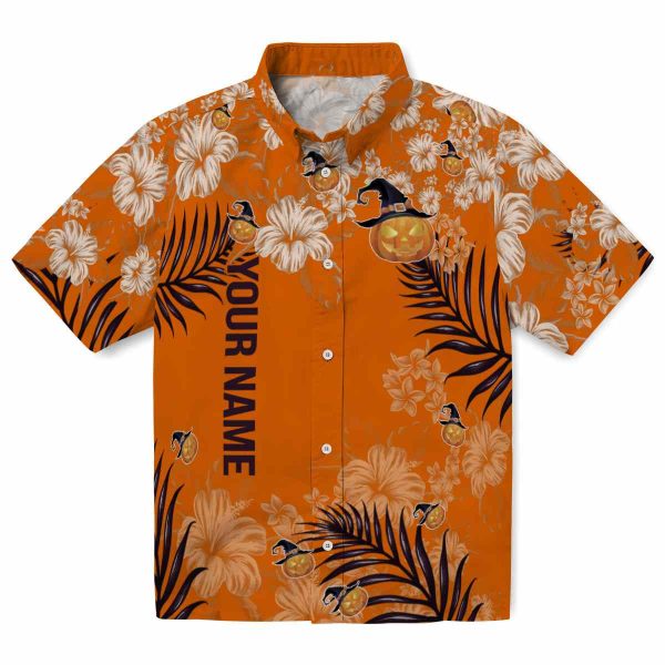 Custom Halloween Hibiscus Print Hawaiian Shirt Best selling