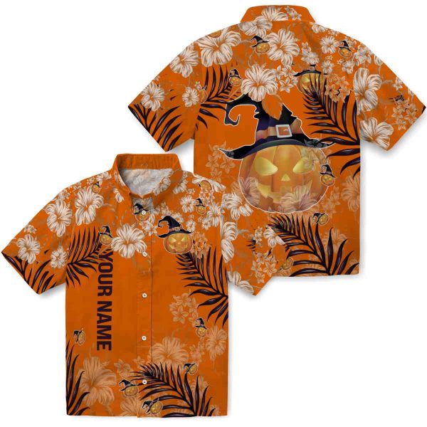 Custom Halloween Hibiscus Print Hawaiian Shirt Latest Model