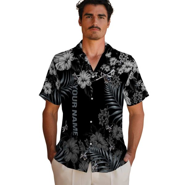 Custom Helicopter Hibiscus Print Hawaiian Shirt High quality