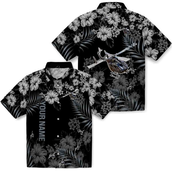 Custom Helicopter Hibiscus Print Hawaiian Shirt Latest Model