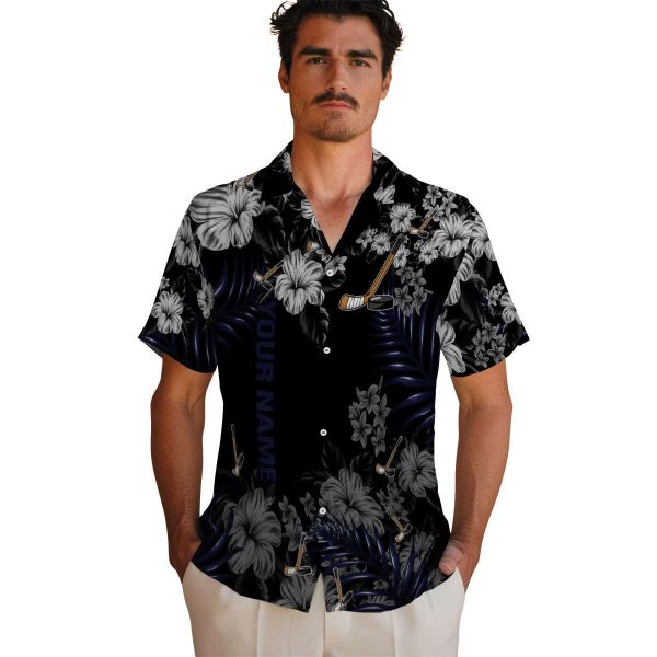 Custom Hockey Hibiscus Print Hawaiian Shirt High quality