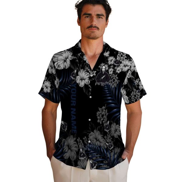 Custom Horror Hibiscus Print Hawaiian Shirt High quality