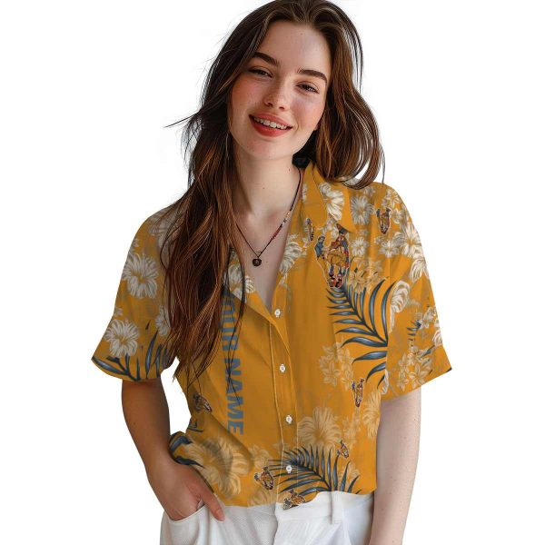 Custom Ironworker Hibiscus Print Hawaiian Shirt Trendy