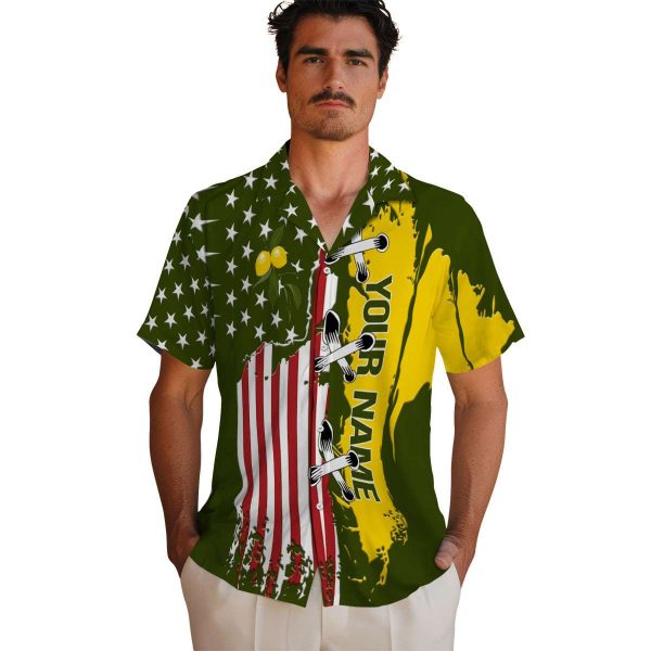 Custom Lemon Stitched Flag Hawaiian Shirt High quality