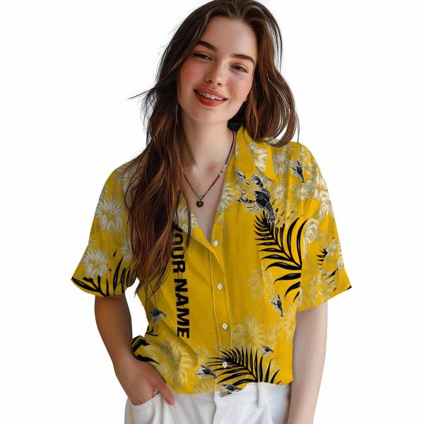 Custom Lobster Hibiscus Print Hawaiian Shirt Trendy