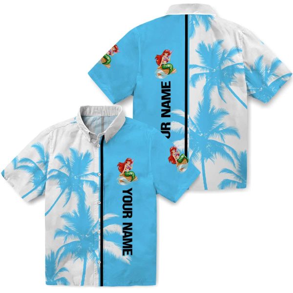 Custom Mermaid Palm Trees Hawaiian Shirt Latest Model