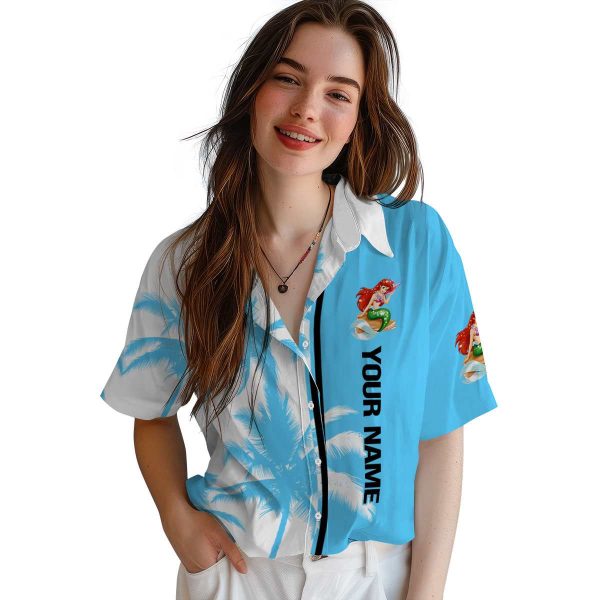 Custom Mermaid Palm Trees Hawaiian Shirt Trendy