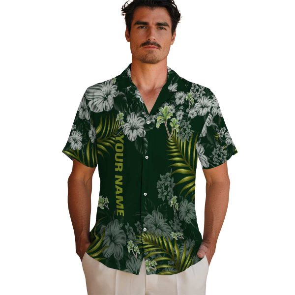 Custom Palm Tree Hibiscus Print Hawaiian Shirt High quality