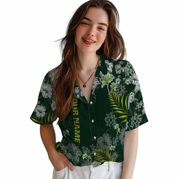 Custom Palm Tree Hibiscus Print Hawaiian Shirt Trendy