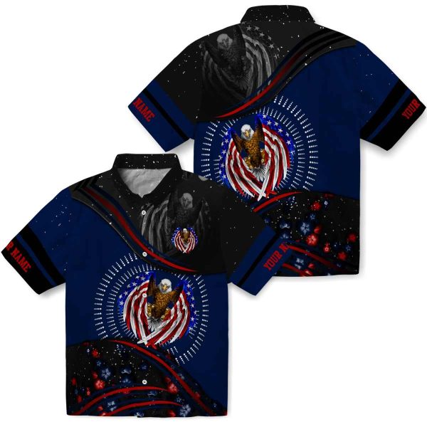 Custom Patriotic Abstract Waves Hawaiian Shirt Latest Model