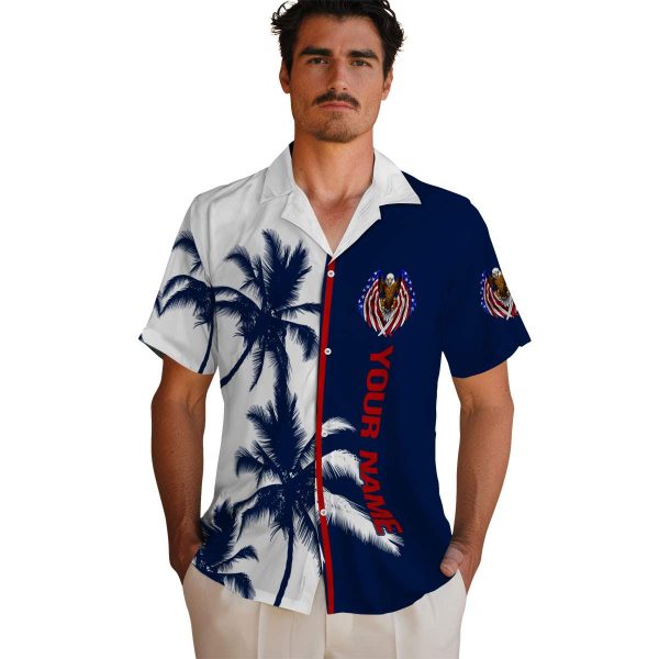 Custom Patriotic Palm Trees Hawaiian Shirt High quality