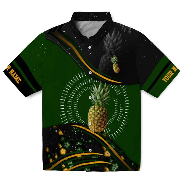 Custom Pineapple Abstract Waves Hawaiian Shirt Best selling