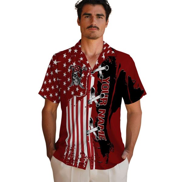 Custom Pirate Stitched Flag Hawaiian Shirt High quality