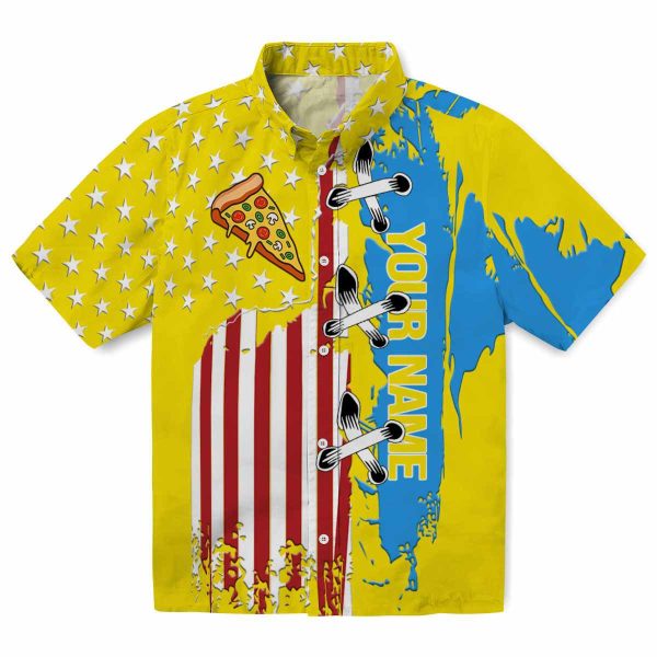 Custom Pizza Stitched Flag Hawaiian Shirt Best selling