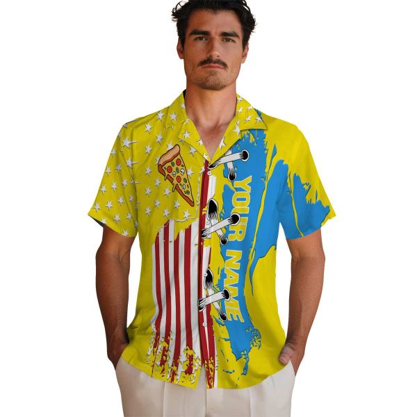 Custom Pizza Stitched Flag Hawaiian Shirt High quality