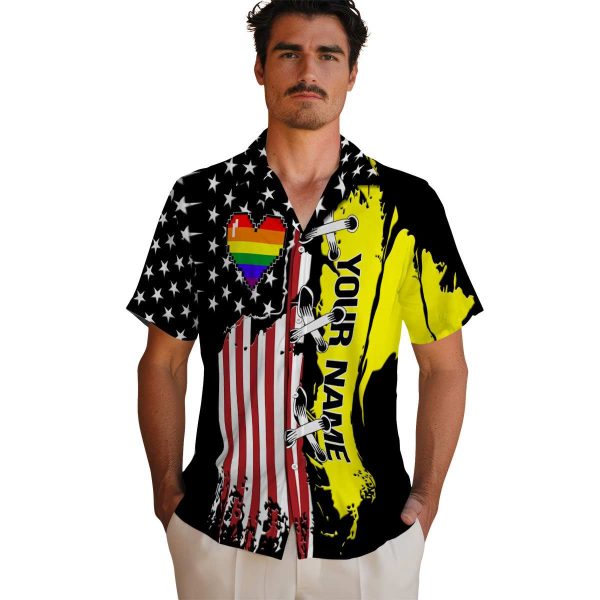 Custom Pride Stitched Flag Hawaiian Shirt High quality