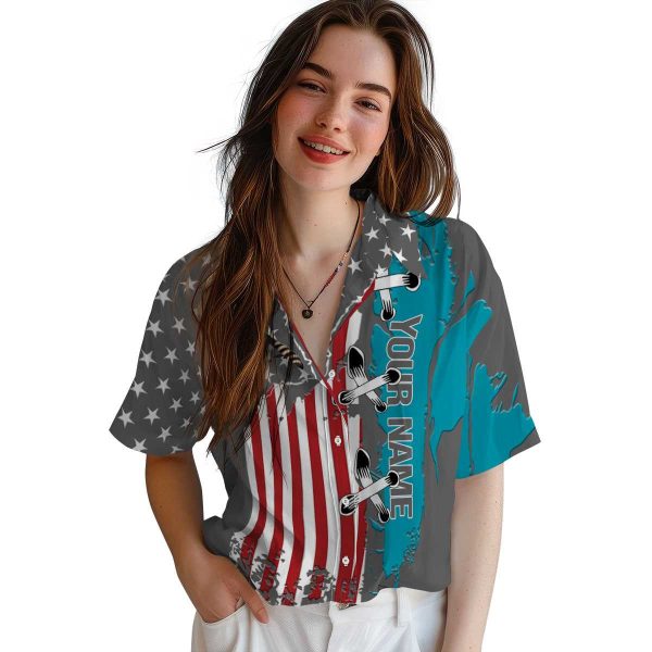 Custom Raccoon Stitched Flag Hawaiian Shirt Trendy