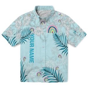 Custom Rainbow Hibiscus Print Hawaiian Shirt Best selling
