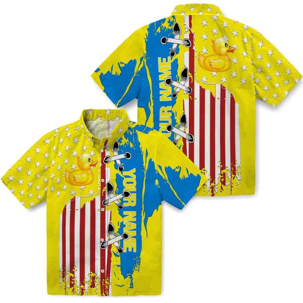 Custom Rubber Duck Stitched Flag Hawaiian Shirt Latest Model