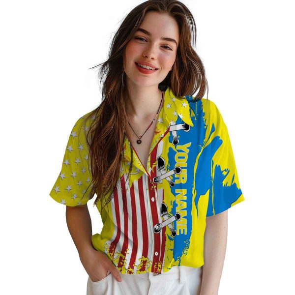 Custom Rubber Duck Stitched Flag Hawaiian Shirt Trendy